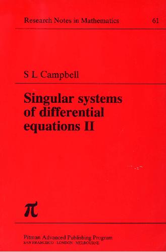 Singular Systems of Differential Equations