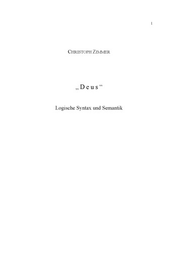 Deus: Logische Syntax und Semantik