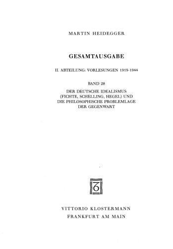 Der Deutsche Idealismus