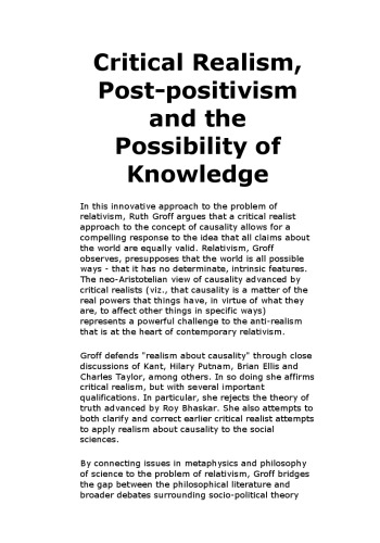 Critical Realism, Post-positivism and the Possibility of Knowledge (Routledge Studies in Critical Realism)