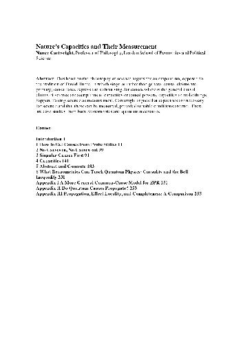 Nature's Capacities and Their Measurement