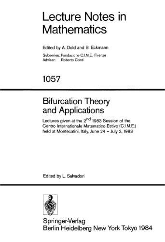 Bifurcation theory and applications