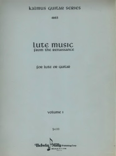 Lute musIc  from the Renaissance, for lute or guitar, vol.1