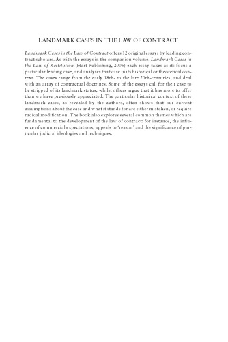 Landmark Cases in the Law of Contract