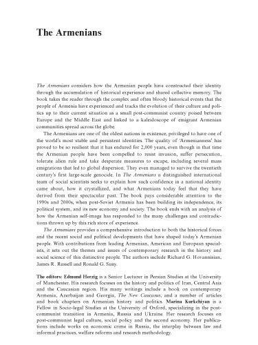 The Armenians: Past and Present in the Making of National Identity (Caucasus World: Peoples of the Caucasus)