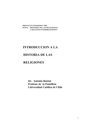 historia de las religiones