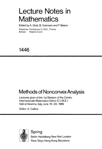 Methods Of Nonconvex Analysis