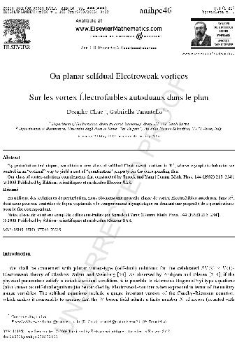 On planar selfdual electroweak vortices