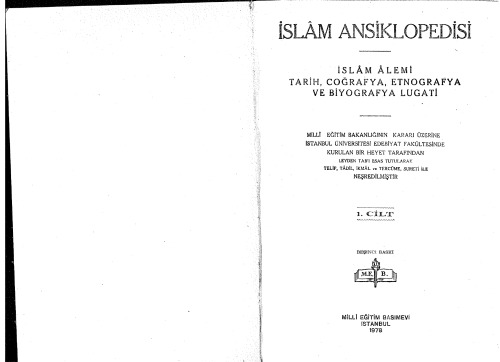 İslam Ansiklopedisi Cilt 1