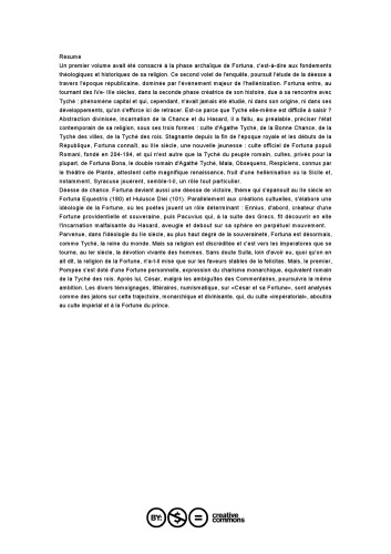 Fortuna. Le culte de la Fortune à Rome et dans le monde romain. II - Les transformations de Fortuna sous la République