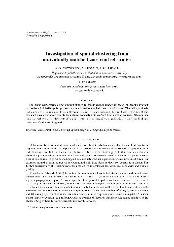 Investigation of spatial clustering from individually matched case-control studies