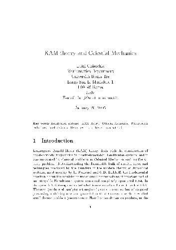 KAM theory and celestial mechanics