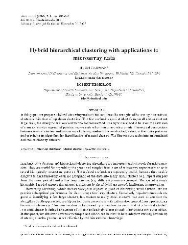 Hybrid hierarchical clustering with applications to microarray data