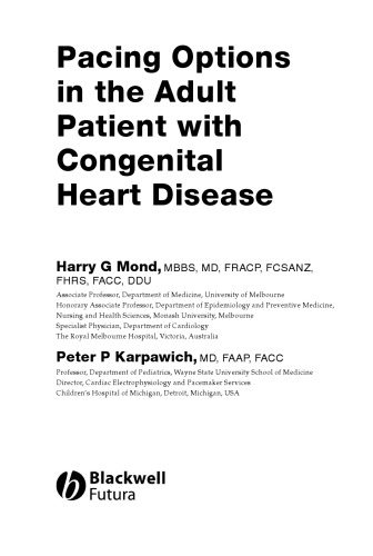 Pacing Options in the Adult Patient with Congenital Heart Disease