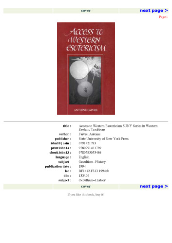 Access to Western Esotericism