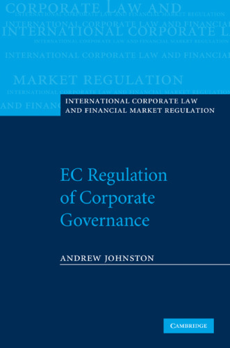 EC Regulation of Corporate Governance (International Corporate Law and Financial Market Regulation)