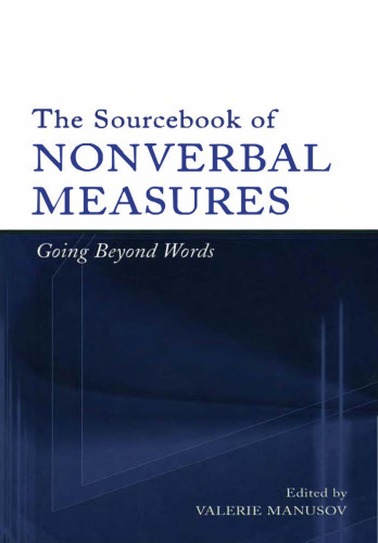 The Sourcebook of Nonverbal Measures: Going Beyond Words