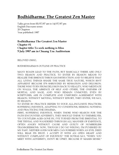 Bodhidharma: The Greatest Zen Master