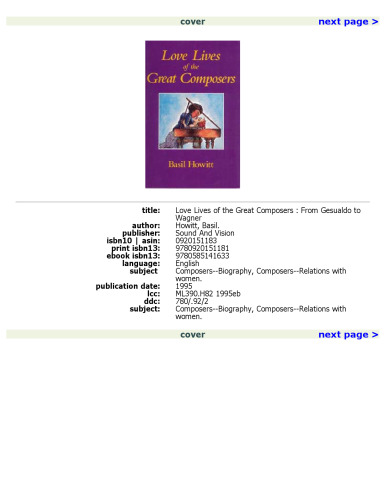 Love Lives of the Great Composers