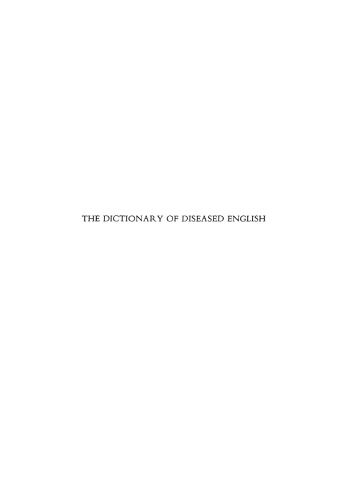 The Dictionary of Diseased English