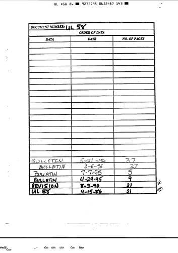 UL 58 Steel Underground Tanks for Flammable and Combustible Liquids