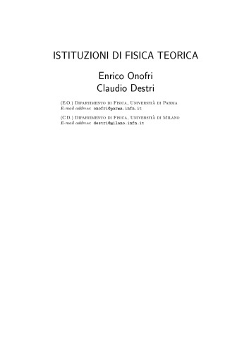 Istituzioni di fisica teorica