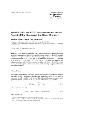 Communications in Mathematical Physics - Volume 194