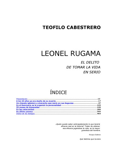 Leonel Rugama: el delito de tomar la vida en serio