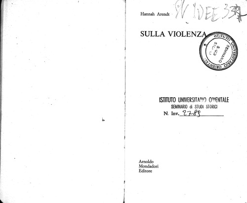 Sulla violenza