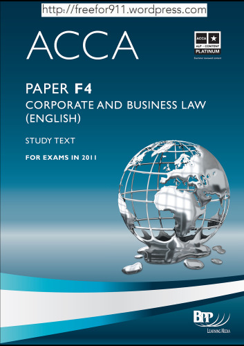 ACCA - F4 Corporate and Business Law (English): Study Text