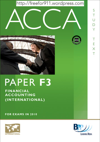ACCA - F3 Financial Accounting (INT): Study Text