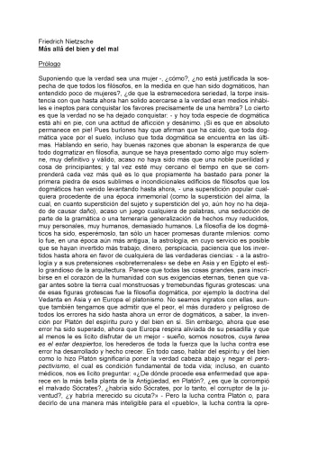 Mas alla del bien y del mal (Clasicos de la literatura series)