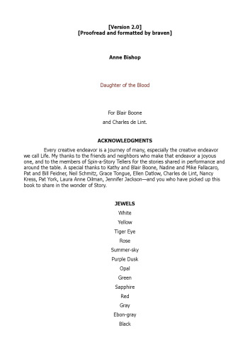 Daughter of the Blood