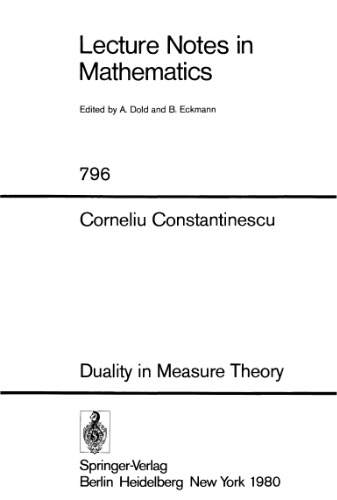 Duality in Measure Theory