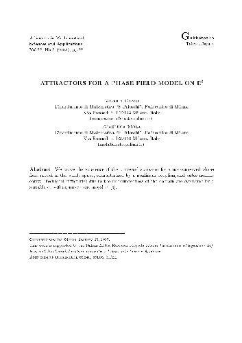 Attractors for a phase field model on R^3