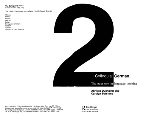 Colloquial German 2: The Next Step in Language Learning