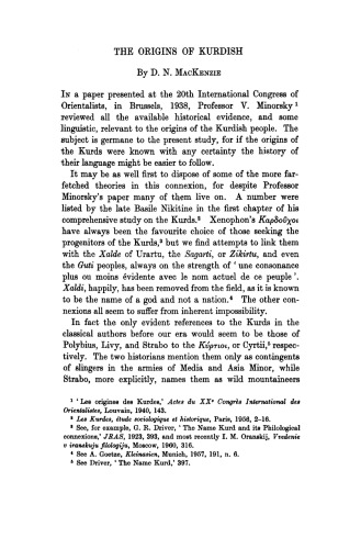 The origins of Kurdish