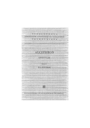 Alciphronis Rhetoris epistularum libri IV