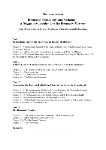 Hermetic Philosophy & Alchemy (Kegan Paul Library of Arcana)