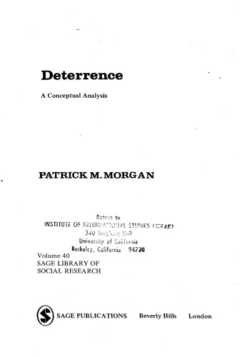 Deterrence: A Conceptual Analysis