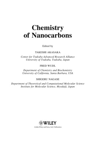 Chemistry of Nanocarbons