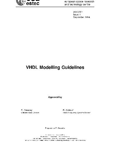 VHDL Modelling Guidelines