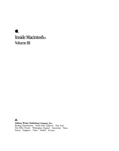 Inside Macintosh, Volume III