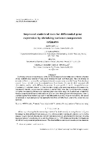 Improved statistical tests for differential gene expression by shrinking variance components estimates