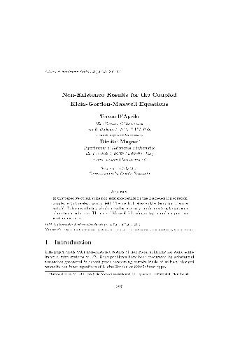 Non-existence results for the coupled Klein-Gordon-Maxwell equations