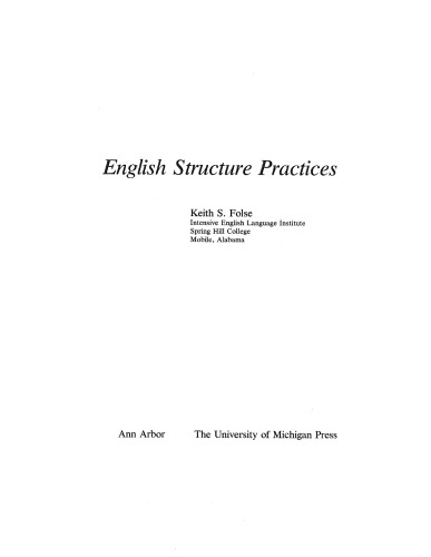 English Structure Practices
