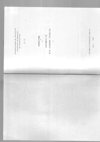 Grammatik der Kunama-Sprache