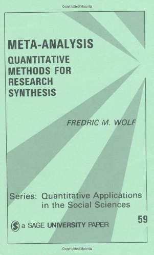 Meta-Analysis: Quantitative Methods for Research Synthesis (Quantitative Applications in the Social Sciences)