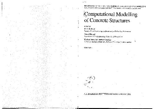 Computational Modelling of Concrete Structures (Vol. 1)
