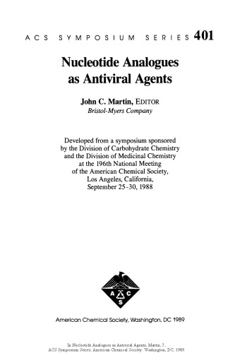 Nucleotide Analogues as Antiviral Agents